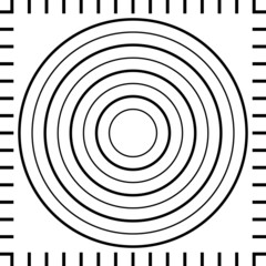 Mat template for making pizza, pizza ruler mat stock illustration