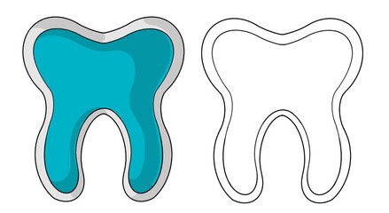 dentist icon tooth teeth holiday coloring