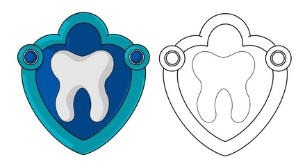 dentist icon tooth teeth holiday coloring
