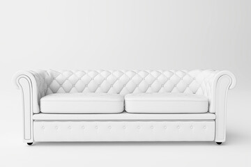 white sofa isolated on white background