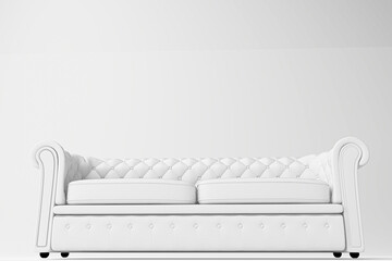 white sofa isolated on white background