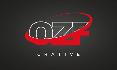 OZF letters creative technology logo design