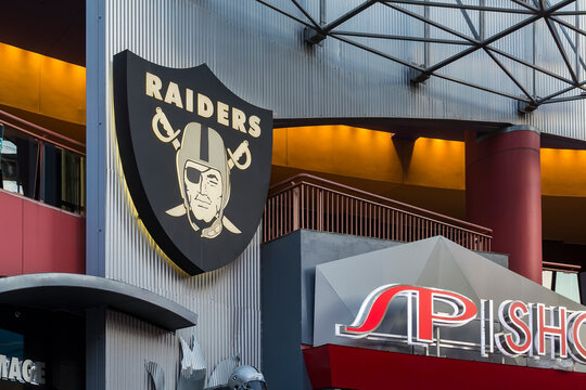 Raiders store sign, Universal CityWalk Hollywood, on November 6, 2017, Los Angeles, California