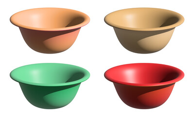 set of 3d bowls