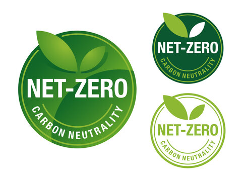 Net zero carbon neutrality sticker