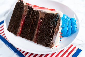 4th of July chocolate cake