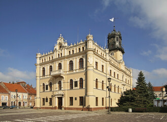 Obraz premium Town Hall at Market square in Jaroslaw. Poland