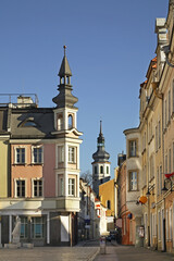 Street of St. Wojciech in Opole. Poland