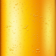 Lager, realistic background with golden craft beer and bubbles.