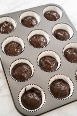 Chocolate peppermint cupcakes