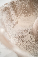 Greasing baking pan