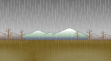 山の見える田舎