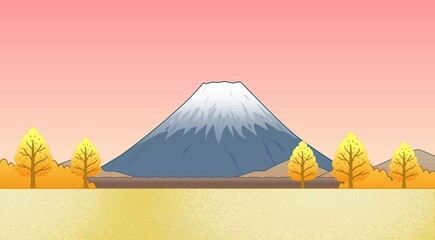 富士山のイラスト