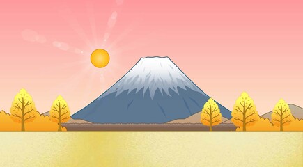 富士山のイラスト