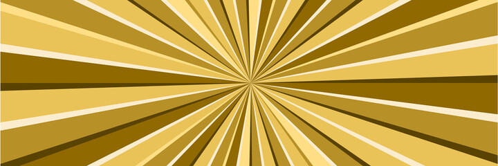 Obraz premium Horizontal background with gold rays
