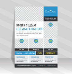 Modern and Creative Furniture Flyer, Home Furniture Flyer
