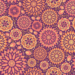 Beautiful and Simple Geometrical Flower Seamless Surface Pattern Design