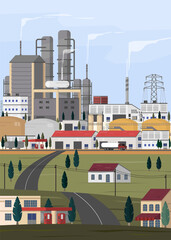 Obraz premium the petroleum energy, diesel oil power plant supply electricity to the factory and city
