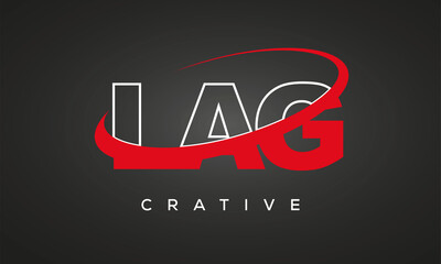 LAG letters creative technology logo design