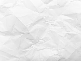 Background texture of white crumpled paper. Space for copying.