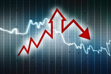 3d rendering business graph and documents, Real estate Concept