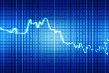 Business Growth graph on technology background, Futuristic raise chart digital transformation abstract technology background. Big data and business growth currency stock and investment economy