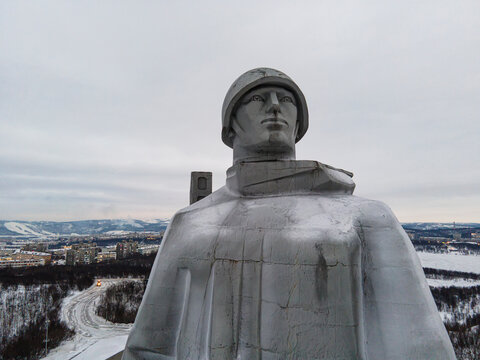 Defenders of the Soviet Arctic monument in Murmansk