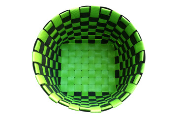 abstract green basket isolate on white background.