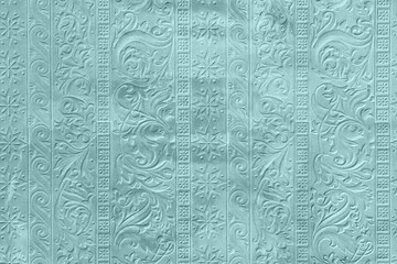 Blue embossed textured material background