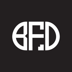 BFO letter logo design on black background. BFO