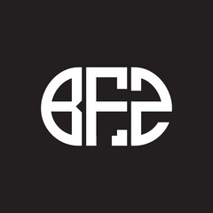 BFZ letter logo design on black background. BFZ