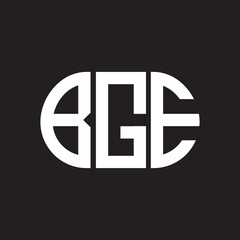 Obraz premium BGE letter logo design on black background. BGE