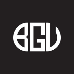 BGF letter logo design on black background. BGF
