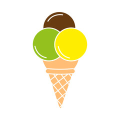 Ice cream. Icon. Vector image.