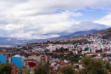 Fototapeta na wymiar View on the blue city of Chefchaouen, Morocco.