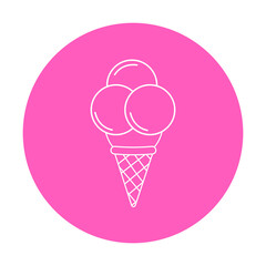 Ice cream. Icon. Vector image.