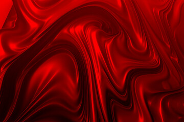 volcanic lava concept in red and orange color, 3d fractal background. decorative image for design