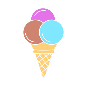 Ice cream. Icon. Vector image.