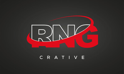 Fototapeta na wymiar RNG letters creative technology logo design