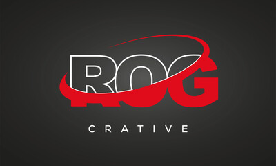 ROG letters creative technology logo design