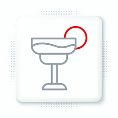 Line Cocktail and alcohol drink icon isolated on white background. Colorful outline concept. Vector