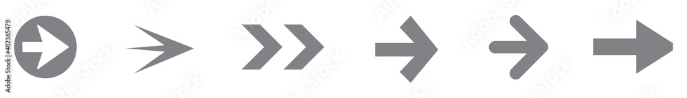 Poster arrow icon set isolated on background. arrows vector collection. different arrow icons in flat style