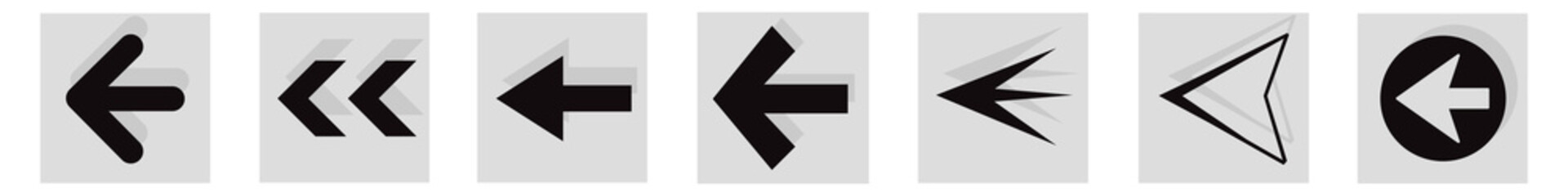 Obraz premium Arrow icon set isolated on background. Arrows vector collection. Different arrow icons in flat style. Creative arrows template for web site, app, graphic design, ui and logo. Arrow vector symbol