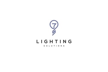 Template logo design for lighting product or production