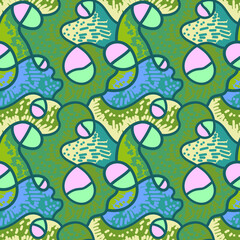 Naklejka premium Seamless abstract vector hand drawn unique pattern 