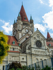 Fototapeta na wymiar Franz von Assisi Church, Danube, Vienna, Austria, Mexico Church