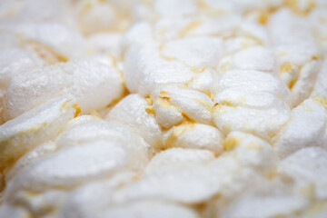 Extreme close up of diet rice cracker texture