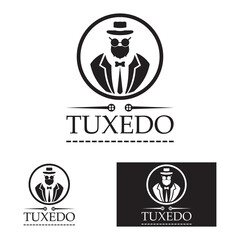 Tuxedo logo icon vector design template illustration