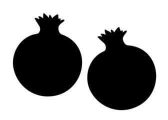 Pomegranate fruit. Vector image.