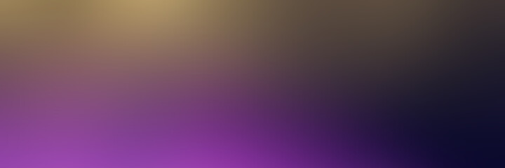 Banner with Smooth golden, black and purple colors gradient background